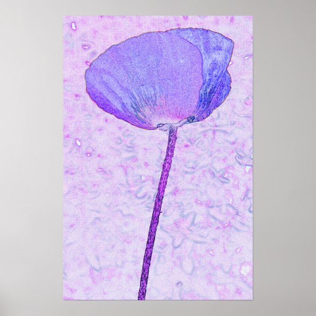 Candy purple poppy ...poster poster (Front)