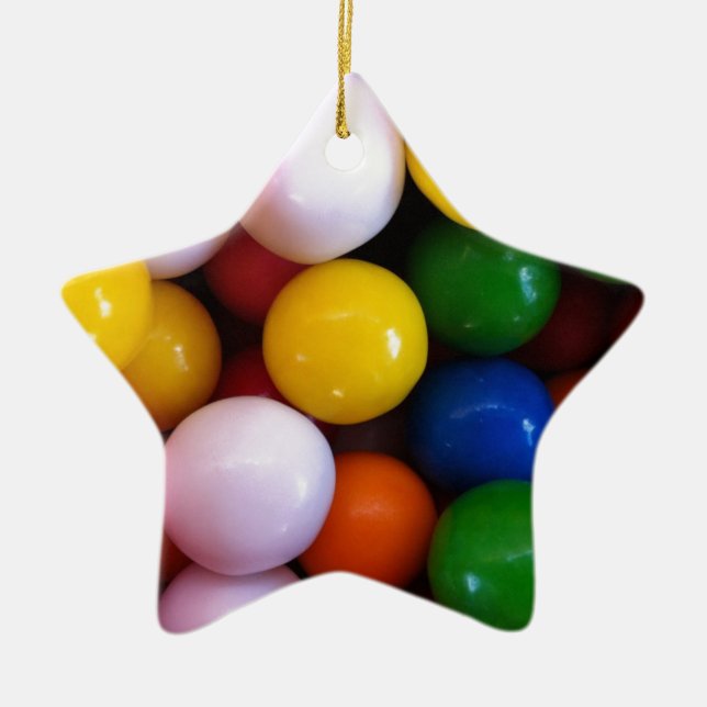 Candy rainbow gum balls ceramic tree decoration (Front)