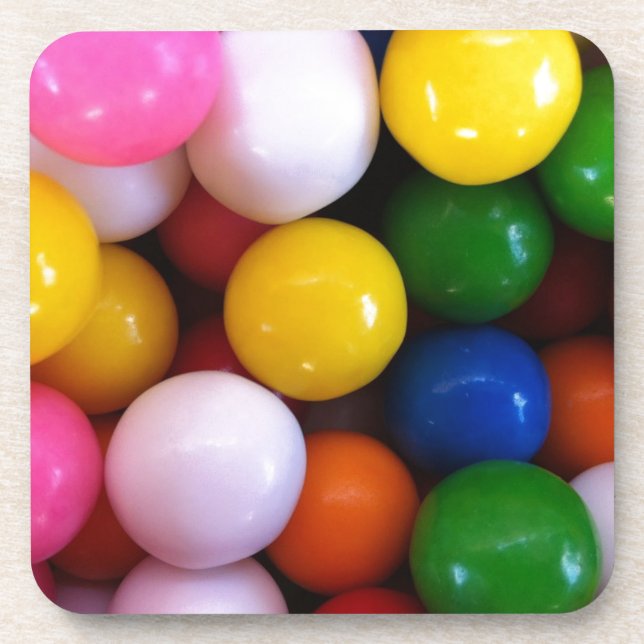 Candy rainbow gum balls coaster (Front)
