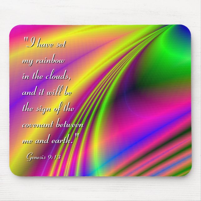 "Candy Rainbow" Inspirational Mouspad Mouse Mat (Front)