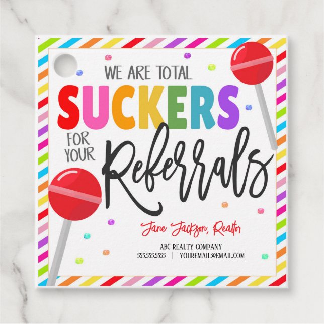 Candy Realtor Pop By Tag (Front)