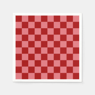 Candy Red and Candy Pink Chequerboard Napkin