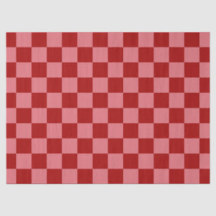 Candy Red and Candy Pink Chequerboard Tissue Paper