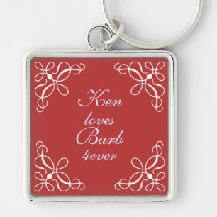 Candy Red Swirls Key Chain