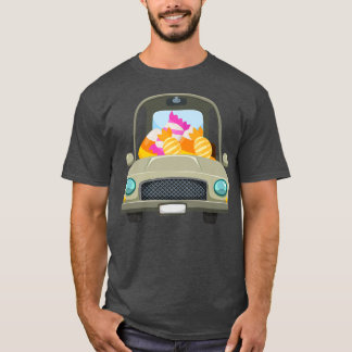 Candy Riding Car Lazy Halloween Costume Funny Tric T-Shirt