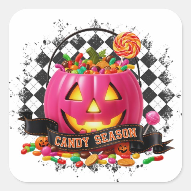 Candy Season Square Sticker (Front)