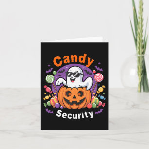 Candy Security Boo Pumpkin Ghost Halloween Card