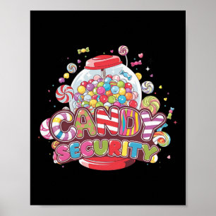 Candy Security Funny Halloween Costume Boys Girls  Poster
