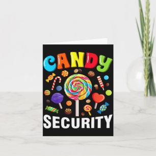 Candy Security Funny Halloween Costume Card