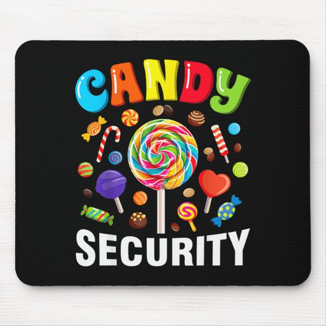 Candy Security Funny Halloween Costume  Mouse Mat (Front)