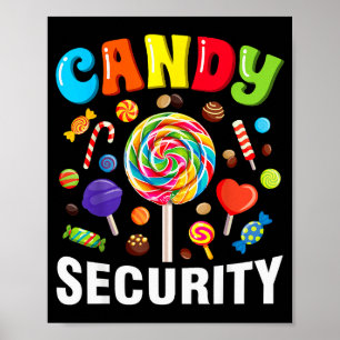 Candy Security Funny Halloween Costume Poster