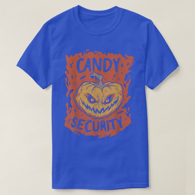 Candy Security  Halloween Apparel Funny Halloween  T-Shirt (Design Front)