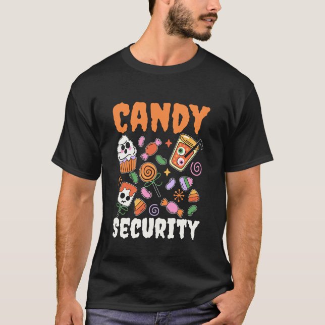 Candy Security Protection Halloween Costume T-Shirt (Front)