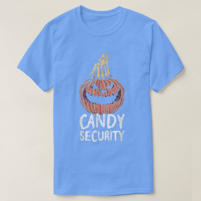 Candy SecurityHalloween Apparel Funny Halloween 32 T-Shirt (Design Front)