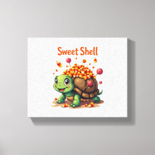 Candy Shell Turtle Canvas Print