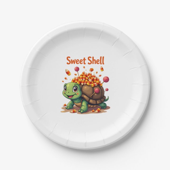 Candy Shell Turtle Paper Plate (Front)