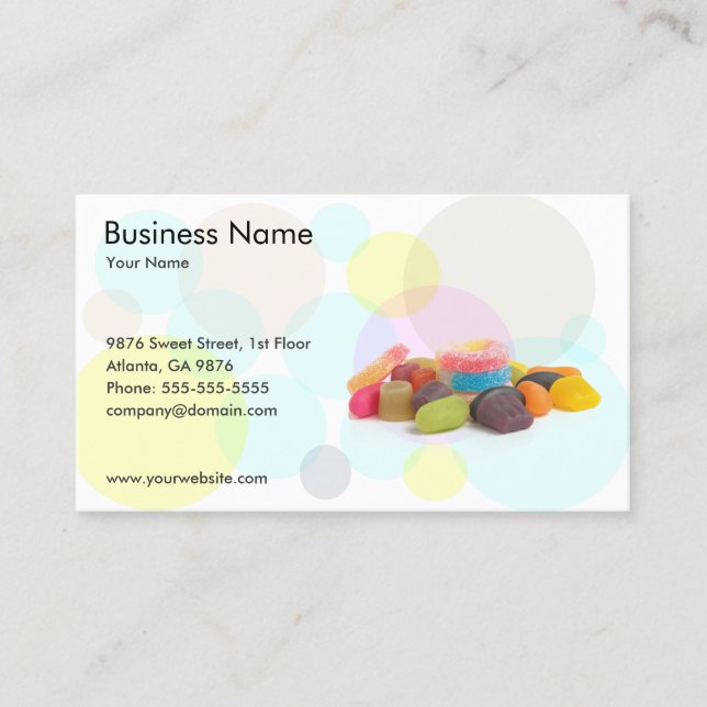 Candy Shop Business Card Template (Front)
