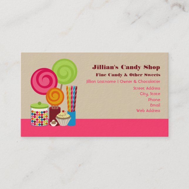 Candy Shop Business Cards (Front)