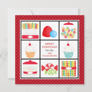 Candy Shop Business Christmas Cards