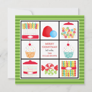 Candy Shop Business Christmas Cards