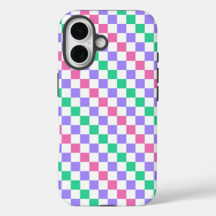 Candy shop diagonal checkerboard pattern iPhone 16 case