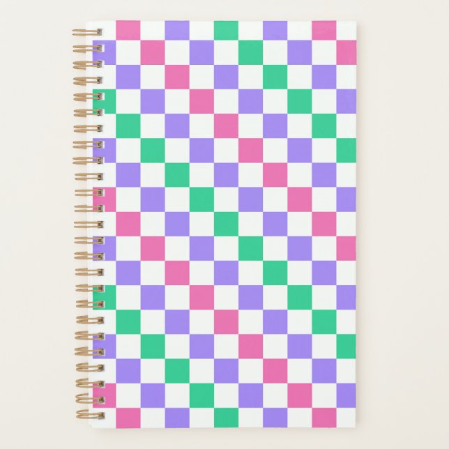 Candy shop diagonal checkerboard pattern planner (Front)