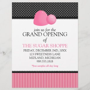 Candy Shop Grand Opening Announcement Flyers