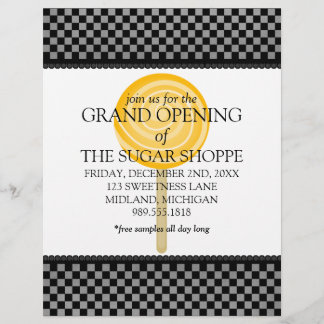 Candy Shop Grand Opening Announcement Flyers
