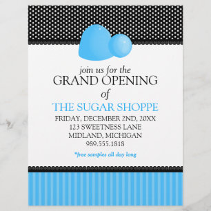 Candy Shop Grand Opening Announcement Flyers