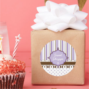Candy Shop Lavender Classic Round Sticker