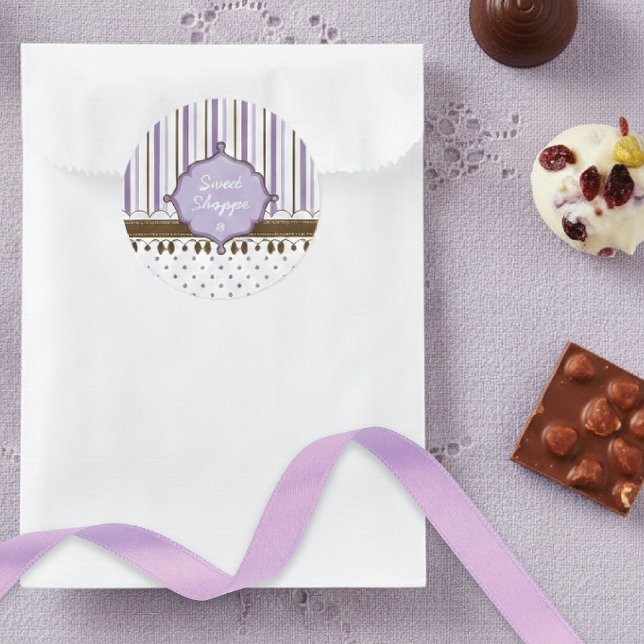 Candy Shop Lavender Classic Round Sticker (Creator Uploaded)