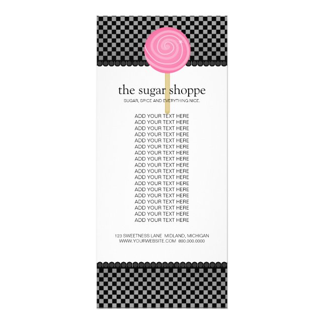 Candy Shop Product Rack Cards (Front)