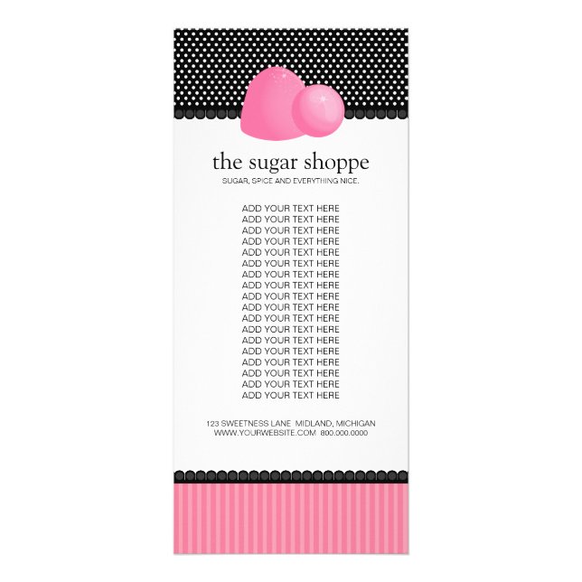 Candy Shop Product Rack Cards (Front)