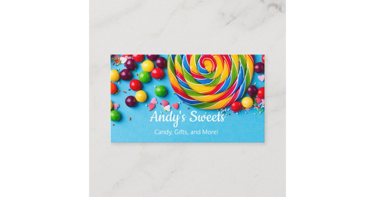 Candy Shop Sweets Store Business Cards Zazzle co uk