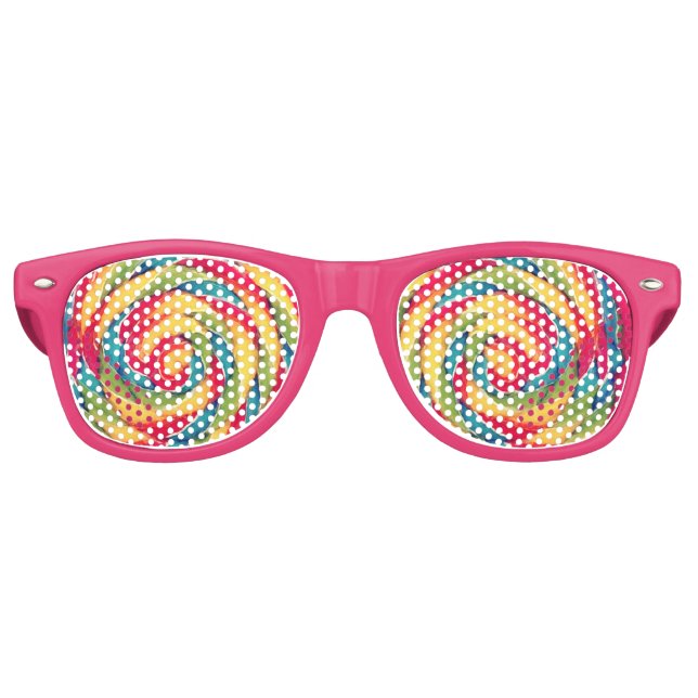 Candy Spiral Lollipop Retro Sunglasses (Front)