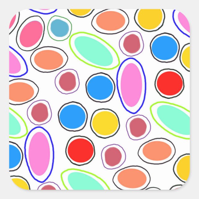 Candy Spots Square Sticker (Front)