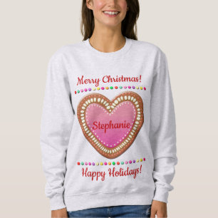 Candy-Sprinkled German Gingerbread Heart Sweatshirt