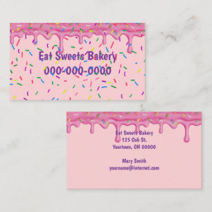 Candy Sprinkles And Icing Bakery Business Card