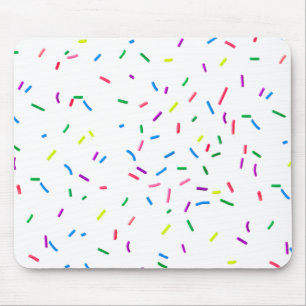 Candy Sprinkles On White Mouse Mat