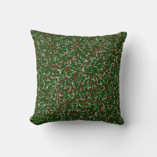 Candy Sprinkles with Polka dots Throw Pillow,Green Cushion