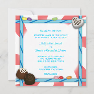 Candy Square Invitation