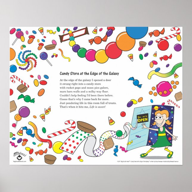 "Candy Store at the Edge of the Galaxy" Poster (Front)
