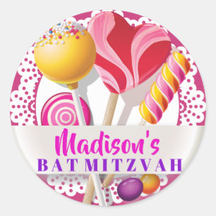 CANDY STORE Bat Mitzvah Gift Party Sticker