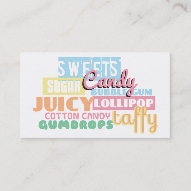 Candy Store Business Card (Front)