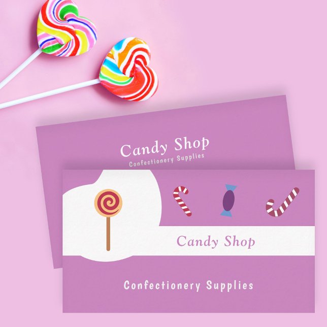 Candy Store, Confectionery Supplies Business Card (Candy Business Card)