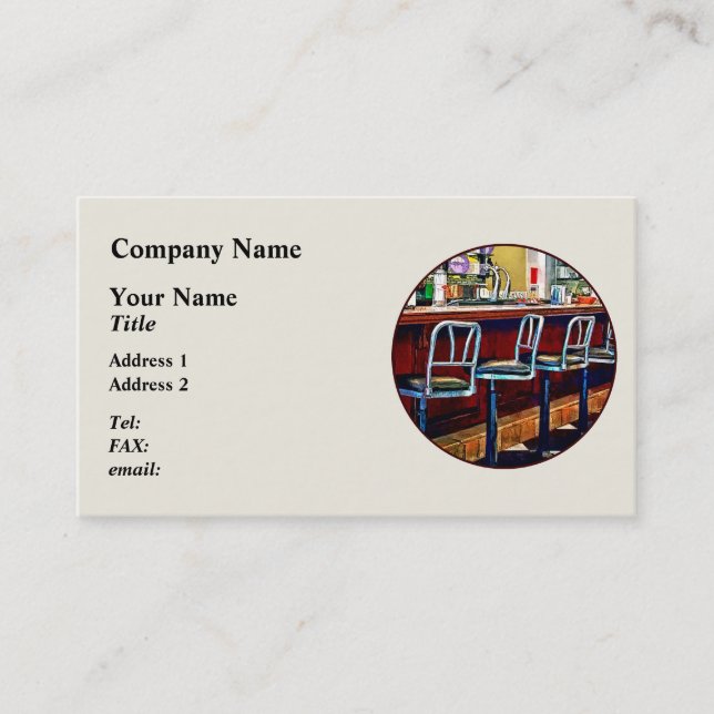 Candy Store With Soda Fountain Business Card (Front)