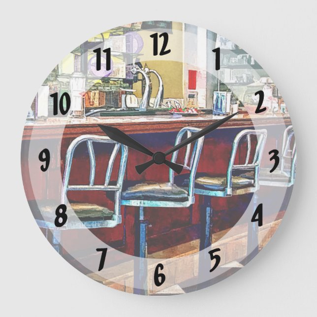 Candy Store With Soda Fountain Large Clock (Front)