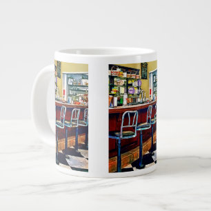 Candy Store With Soda Fountain Large Coffee Mug