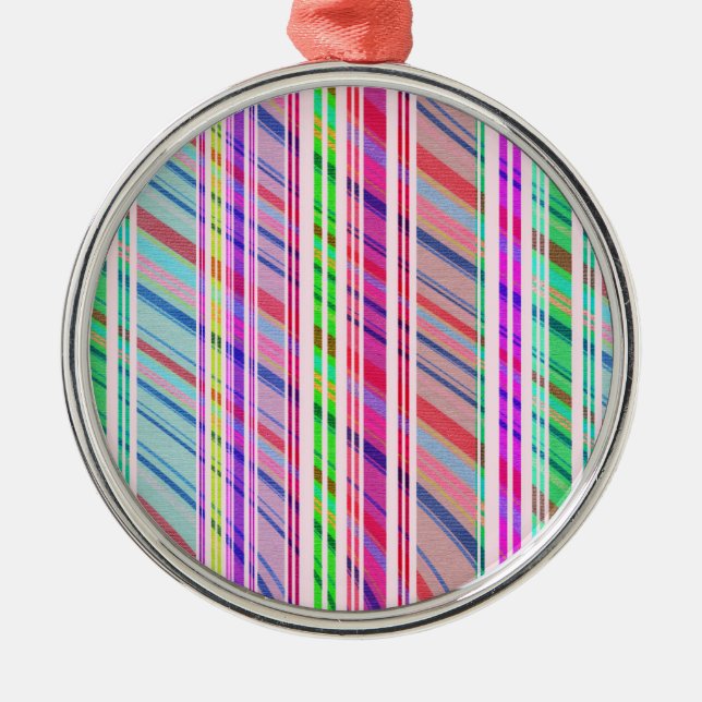 Candy Stripe Metal Tree Decoration (Front)