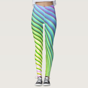 Candy Stripe Pastel Rainbow Bright Happy Colour   Leggings